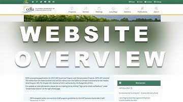 Healthy Soils Program Website Overview