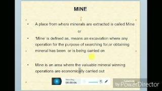 Mining terminology few words