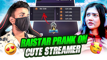 Raistar Prank On Cute Girl Streamer With Real Account😱 She Called Me Panel User😡 - Garena freefire