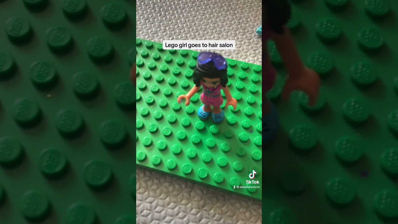 Lego girl goes to hair salon