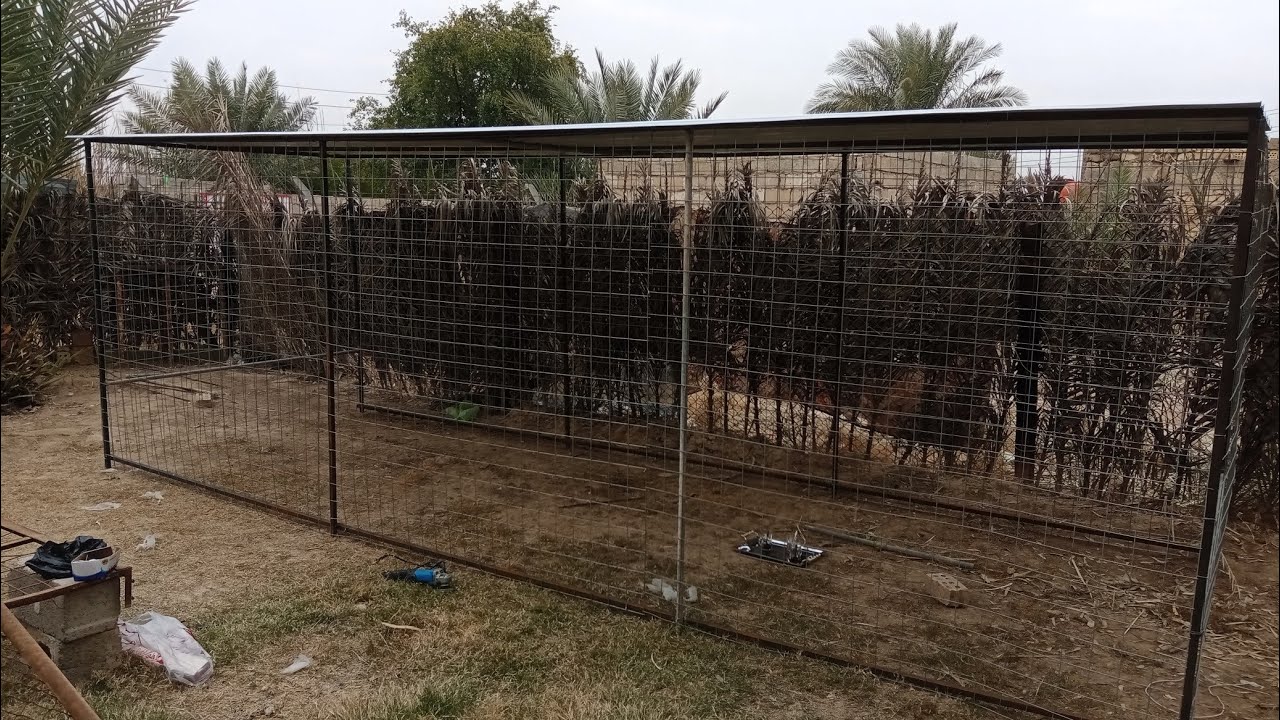 انشاء قفص عملاق للدجاج من الألف الى الياء الجزء الأول