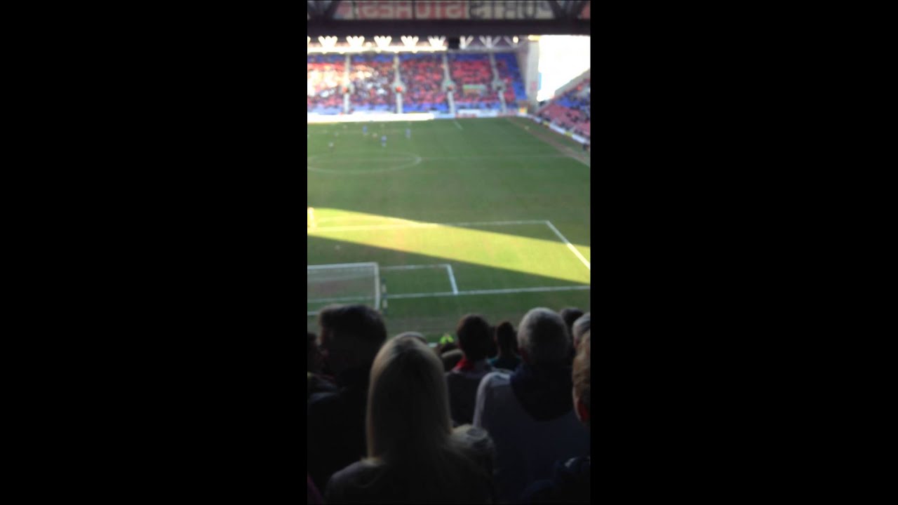Bolton fans at Wigan after walkers goal YouTube