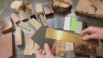 Stock Removal Knife Tutorial - PT. 5 Handle Materials - Knife Making -