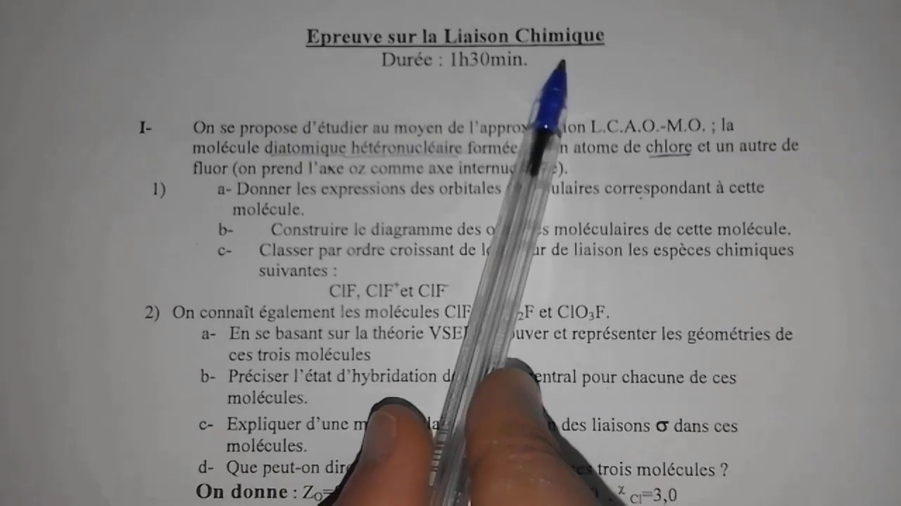 Atomistique et liaison chimique