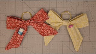 Fabric Bow Lip Balm/Chapstick Holder Keychain Step-by-Step Tutorial