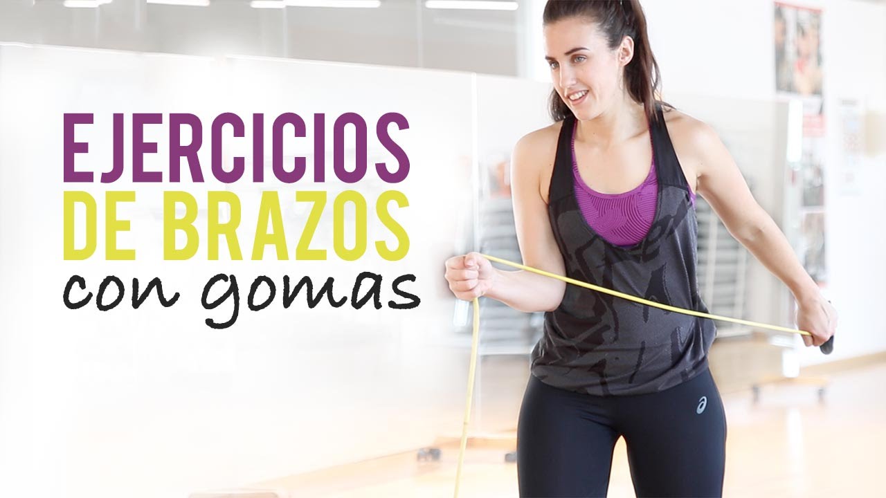 Ejercicios para tonificar biceps y triceps con gomas 