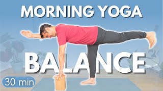 Morning Yoga Flow with Warrior 3 Tutorial | David O Yoga