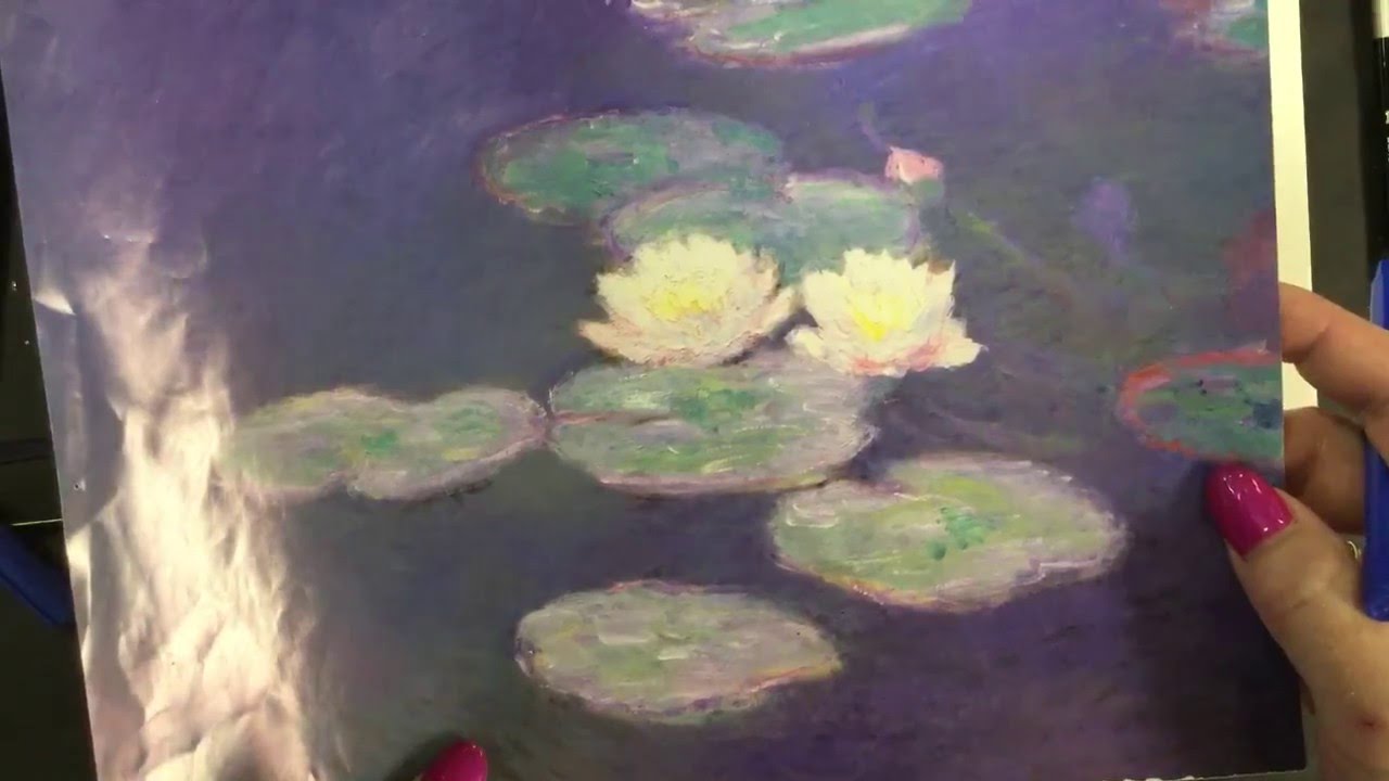 How To Draw Monet S Water Lily Pond Youtube