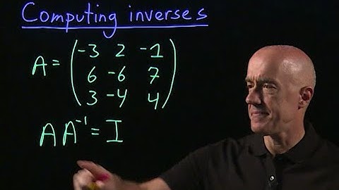 Computing inverse matrices using Gaussian elimination | Lecture 12 | Matrix Algebra for Engineers