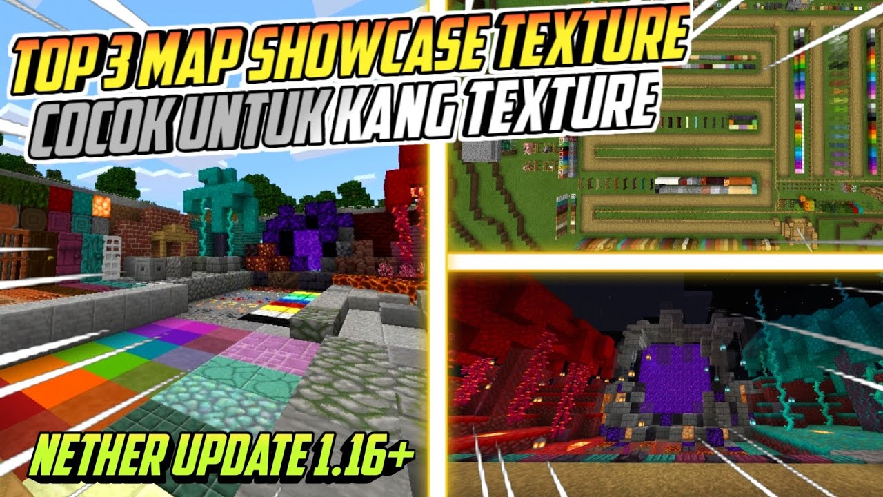 TOP 3 Map Showcase Texture nether update! Cocok untuk youtuber showcase ...