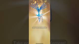 Insane SHINY Xerneas Lucky Trade! #PokemonGO #ShinyPokemon #LuckyTrade #Xerneas #PokemonGOShorts
