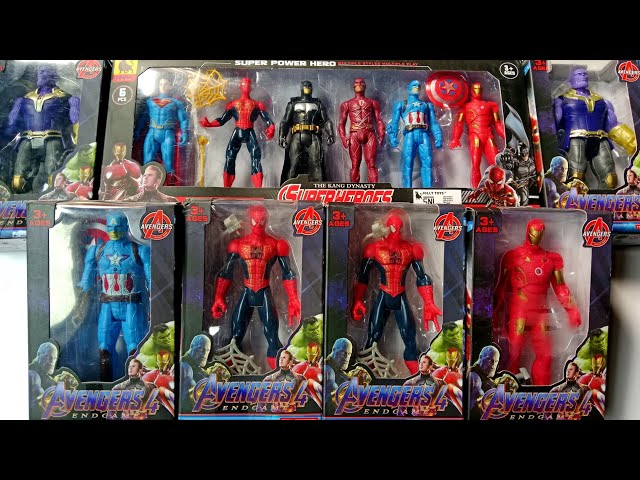 SUPERHERO AVENGERTS STORY,, Unboxing 16 , venom, spiderman, captain america, batman, superman$100USD class=