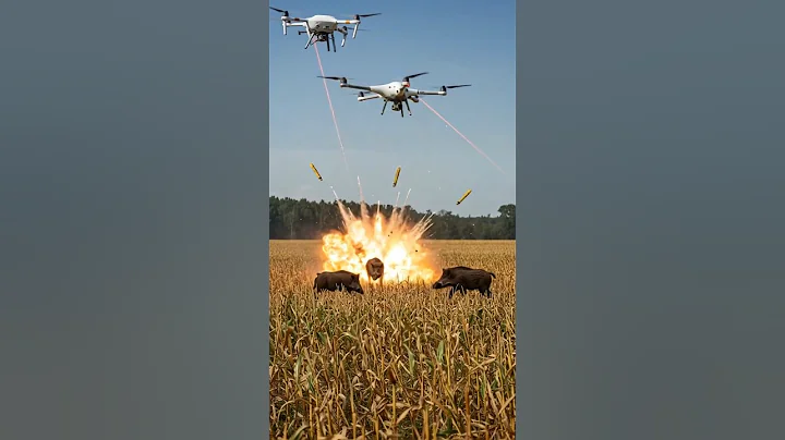 Drone to kill harmful pigs #villagelife #smartfarming #rurallife #farmingtraditions #farming101