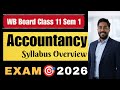 Sem 1 WB Board Class 11 - Accountancy | Syllabus 2026 | Full Chapter List &amp; Chapter Wise Weightage