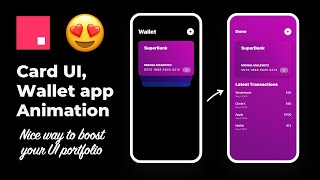 Wallet App UI/UX Animation Tutorial  - Invision Studio