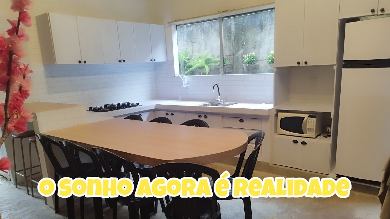 ✨ Sonho Realizado! Envelopamento da Bancada de Concreto e Cozinha Planejada do Lixo ao Luxo 😍♻️