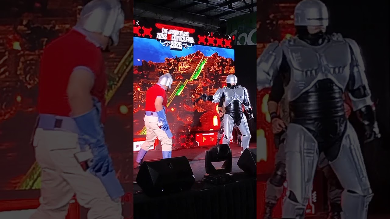 Robocop And Johnny Cage Team Up At The Jakarta Toys And Comic Fair 2025 To Save The World.