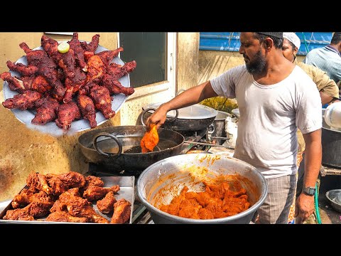 Chicken Legs Fry Making | Chicken Drumsticks | Raza Star Biryani Point In Vijayawada | Street Food | KikTV Network