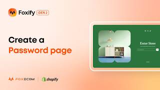 How to Create a Password Page in Shopify (No Code) | Foxify Page Builder Tutorial