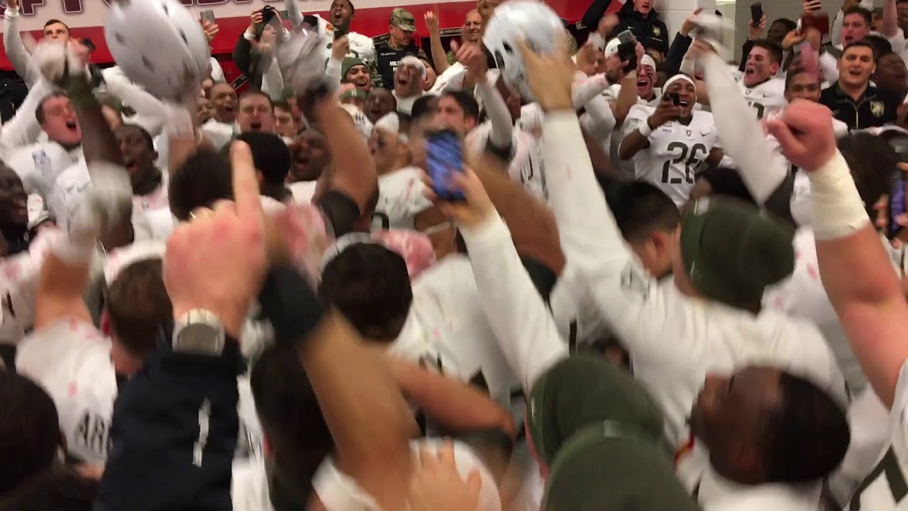 Army Football Locker Room Celebration vs. Navy 12917 YouTube