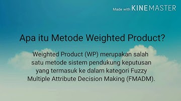 Metode Weighted Product (WP)