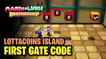First Gate Code Puzzle - Lottacoins Island | Mario & Luigi Brothership