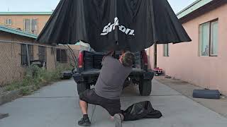 Snap On tailgate hitch umbrella.