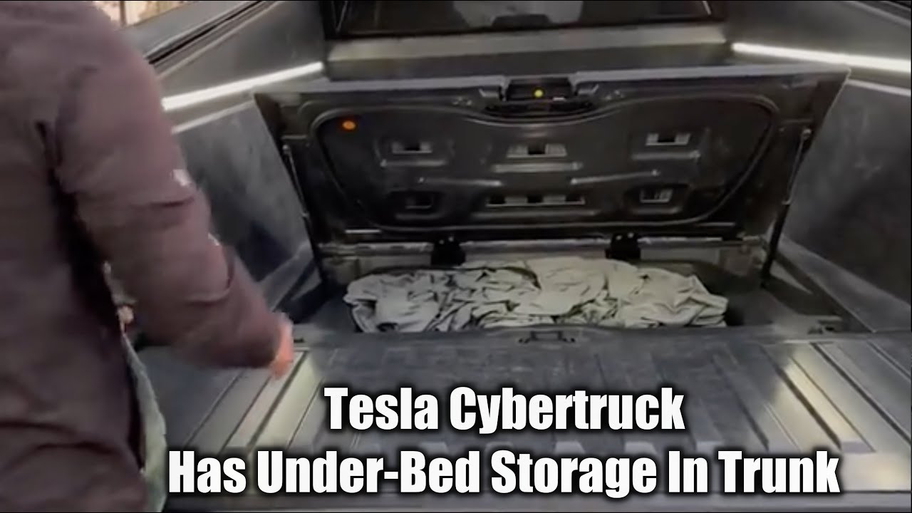 Tesla Cybertruck Has Under-Bed Storage In The Trunk - YouTube