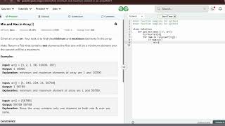 Min & Max in Arrays | Step-by-Step GeeksforGeeks Solution 👨‍💻