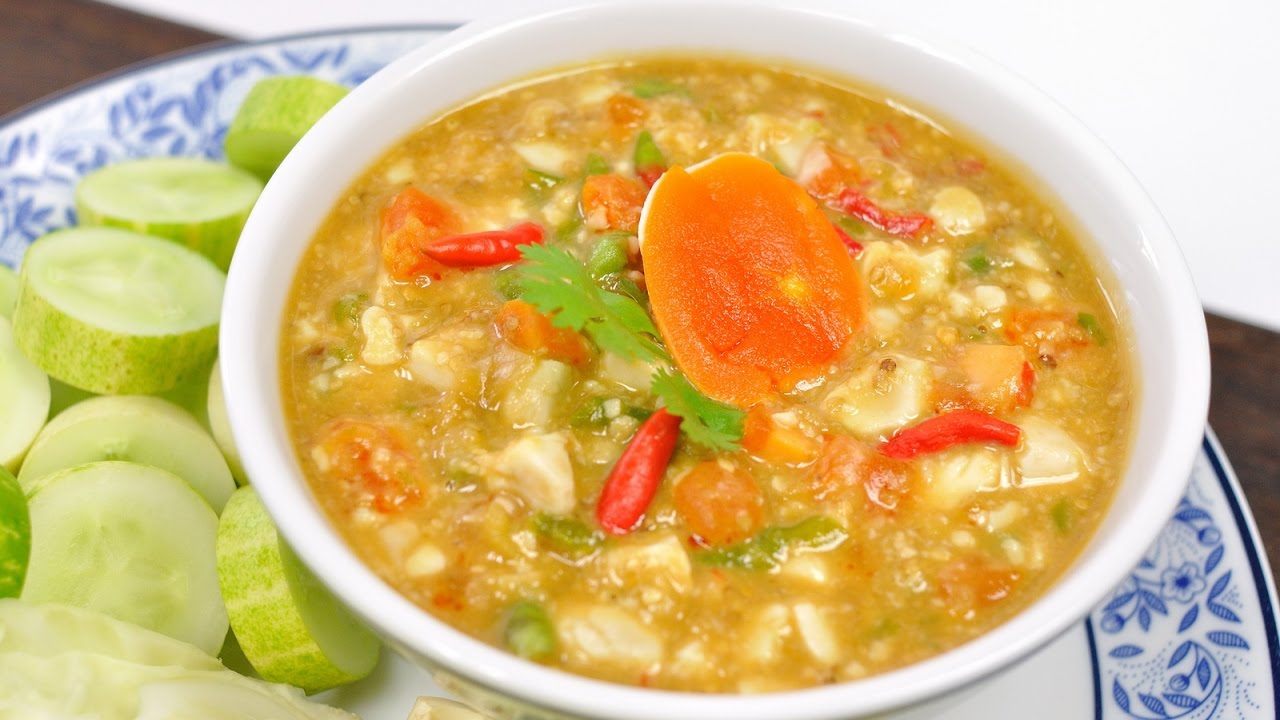 Salted Egg Chili Dip (Thai Food) - น้ำพริกไข่เค็ม