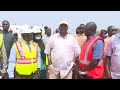 PRESIDENT BARROW INSPECTS URBAN ROADS