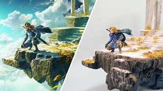I turned the Tears of the Kingdom box art into a 3d Sculpture