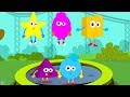 Five little Shapes Jumping On The Bed | Shapes Song For Kids | Learn Shapes