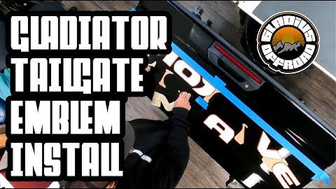 Installing a custom tailgate emblem on a Jeep Gladiator
