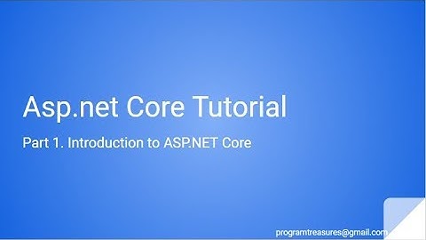 Introduction to asp.net core