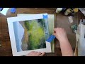 Creating an abstract landscape on the gelli plate - monoprinting without a press