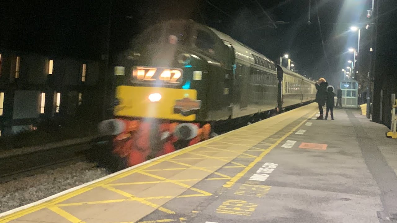 Class 40 Passing Northallerton With 57510 On The Rear Running 1z42 The class-40-passing-northallerton-with-57510-on-the-rear-running-1z42-the
