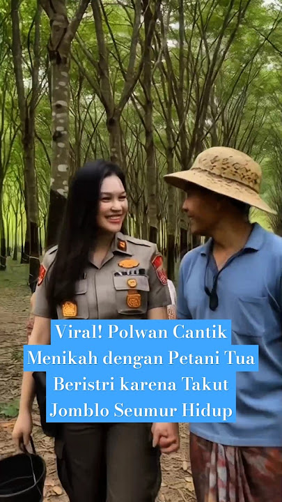 Viral! Polwan Cantik Menikah dengan Petani Tua Beristri karena Takut Jomblo Seumur Hidup #viralvideo