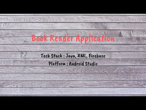 Book Reader Application || Android || Java || Firebase || Android Studio