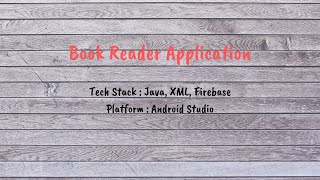 Book Reader Application || Android || Java || Firebase || Android Studio News