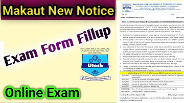 Makaut Even Semester Online | MAKAUT Even Semester Form Fillup | Makaut | Online Exam
