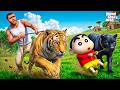 Franklin’s Indian Tiger vs Shinchan’s Black Panther! 😱🐅🐆 | GTA 5 Malayalam