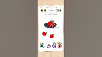Level 53 | We need 9 apples. | Brain Test: Tricky Puzzles | #NewCreation | #New # Creation |