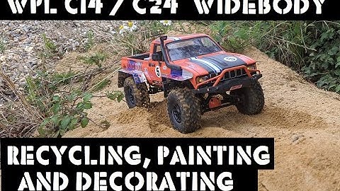 WPL C14 /C24 Toyota Hilux WIDEBODY Build. Recycling, Painting and Decorating 1/16 Crawler