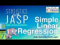 How to do Simple Linear Regression in JASP (14-7)