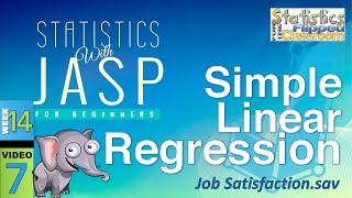 How to do Simple Linear Regression in JASP (14-7)
