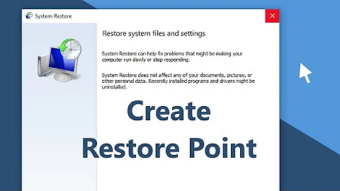 Windows 10 - How to Create a System Restore Point