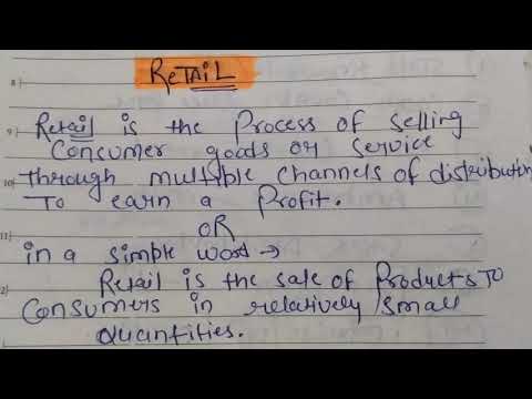 What is retail  ? Definition of retail in simple words....