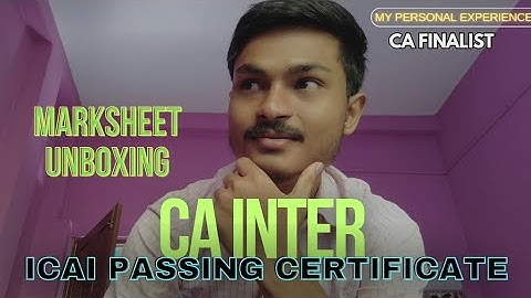 ICAI Physical Marksheet and Passing Certificate Unboxing. CA Intermediate Exam.
