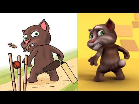 Talking Tom Aerobic Mayhem - funny drawing meme 😂